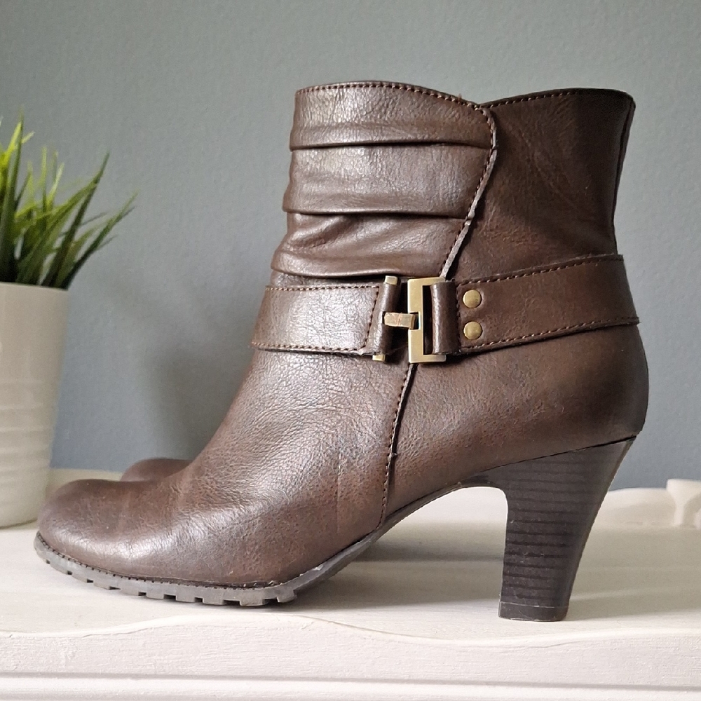 A2 By Aerosoles Dark Brown Heeled Boots
